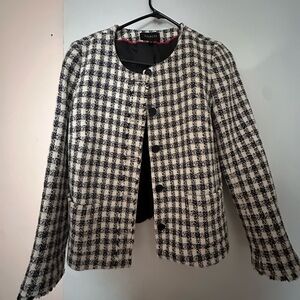 Talbots Black and White Checkered Women's Jacket